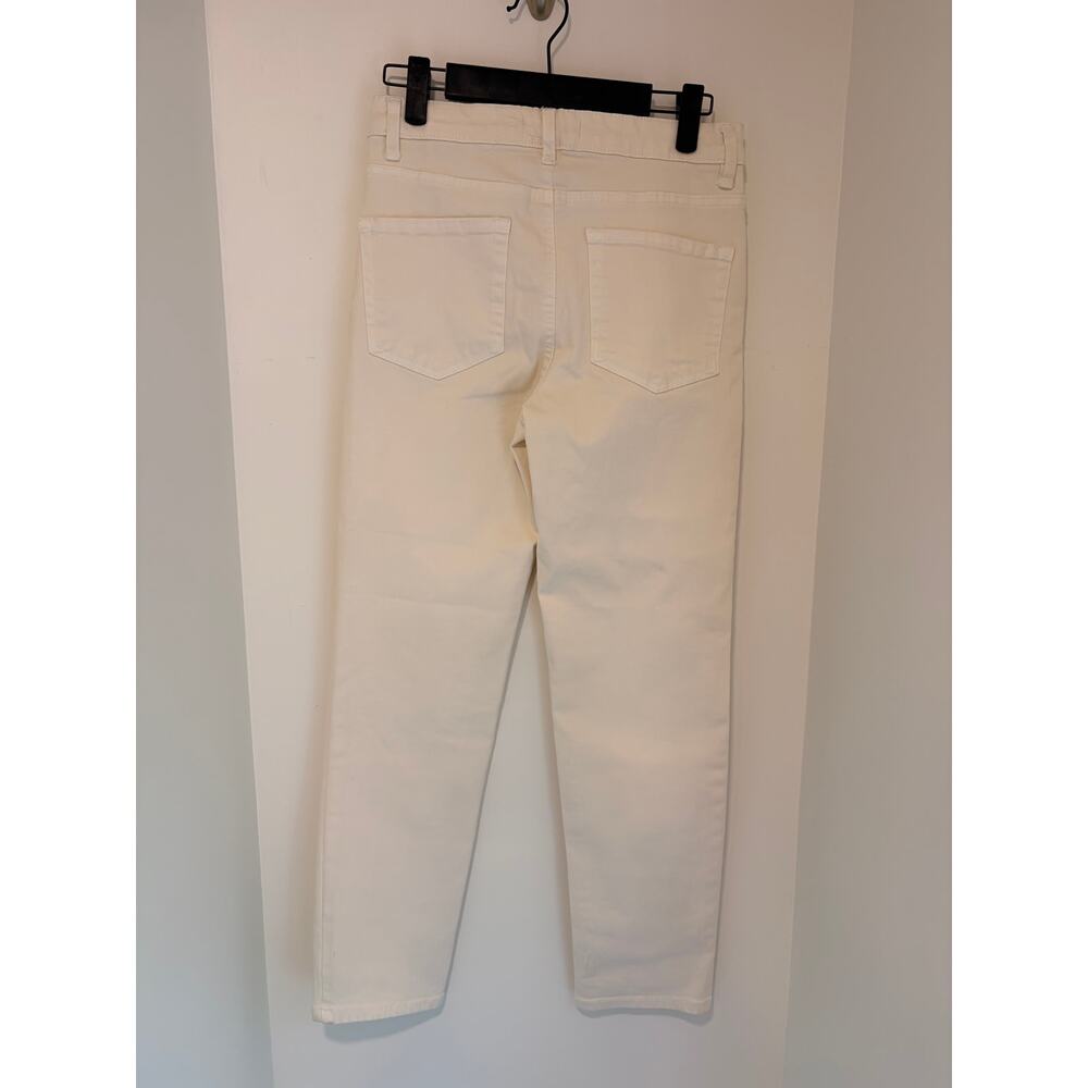 OAT New York Cream Straight Leg Jeans Women's 2/26 Cotton Stretch - Picture 6 of 7